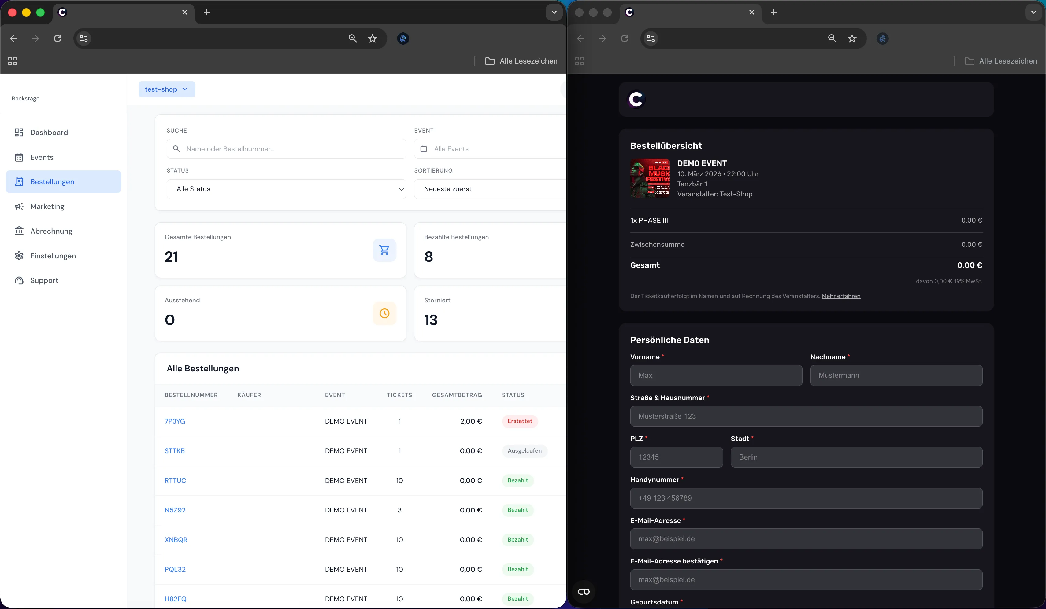 Online Shop – fully generated by Lurus Code